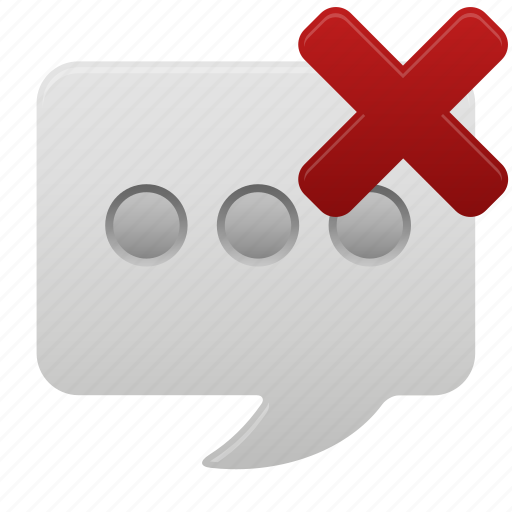 Delete, message, text, chat, communication, conversation, talk icon - Download on Iconfinder