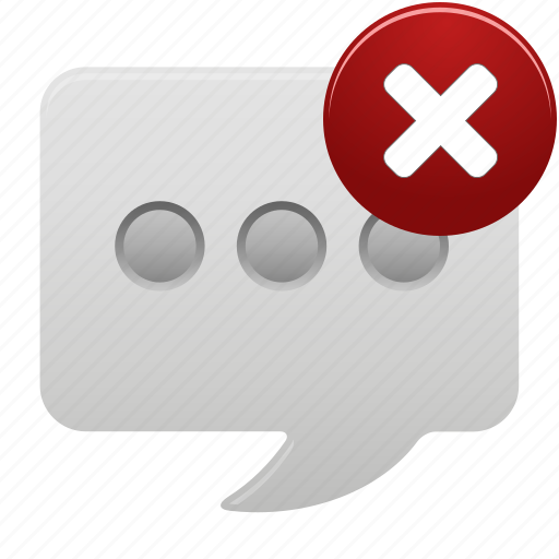 Delete, text, chat, communication, message, talk icon - Download on Iconfinder