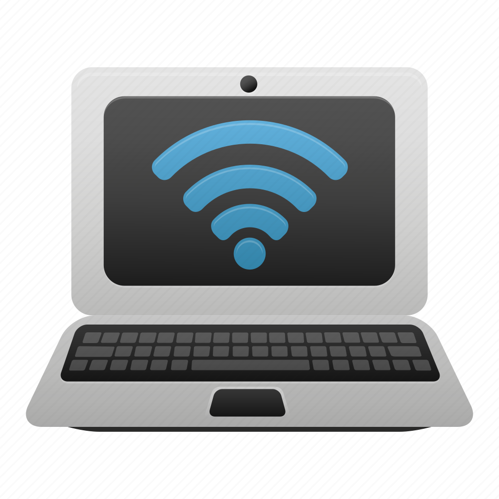 Wi Fi для ноутбука. Ноутбук иконка. Компьютер с значком Wi Fi.