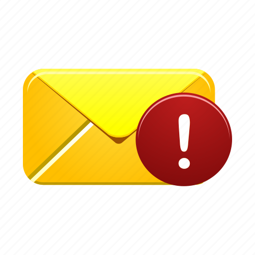 Alert, email, envelope, inbox, mail, message, warning icon - Download on Iconfinder