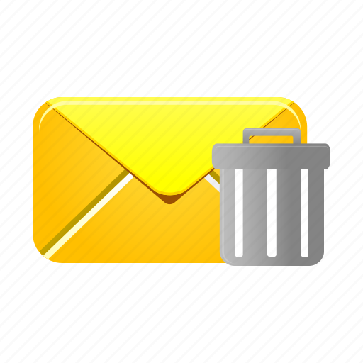 Email, trash, delete, letter, mail, message, remove icon - Download on Iconfinder