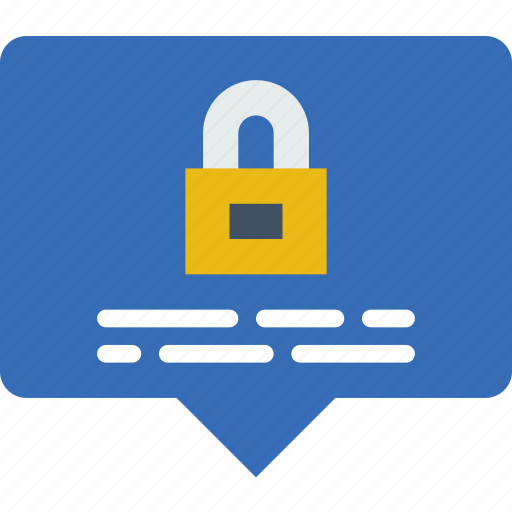Conversation, locked, protection, security, virus, web icon - Download on Iconfinder