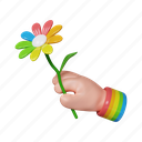 pride, gay, homosexual, sexuality, lgbt, community, rainbow, flower 