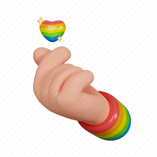 Pride, freedom, peace, sign, sex, homosexual, love 3D illustration - Download on Iconfinder
