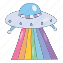 pride, ufo, alien, rainbow