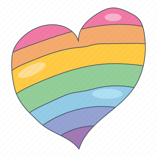 Love, heart, rainbow, romance sticker - Download on Iconfinder