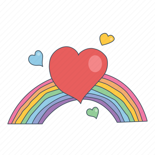 Pride, love, heart, ranbow sticker - Download on Iconfinder