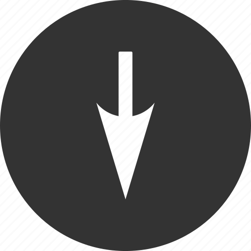 Down, direction, download, move, pointer, sharp arrow, shift icon - Download on Iconfinder