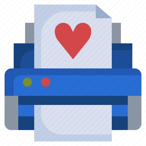Favorite, printer, paper, technology, love icon - Download on Iconfinder