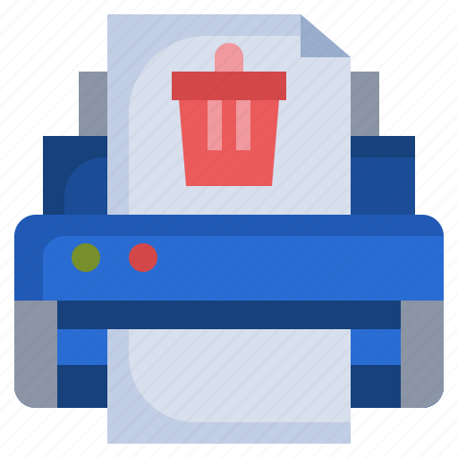 Trash, printer, paper, technology, delete icon - Download on Iconfinder