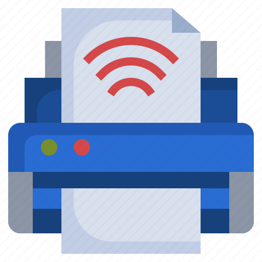 Wifi, printer, paper, technology, community icon - Download on Iconfinder