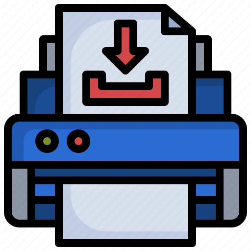 Download, printer, paper, technology, cutting icon - Download on Iconfinder