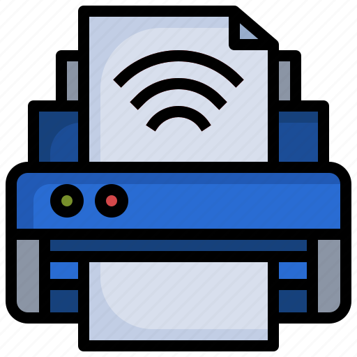 Wifi, printer, paper, technology, community icon - Download on Iconfinder