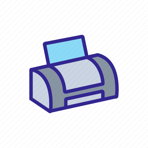Build, device, electronic, home, house, outline, printer icon - Download on Iconfinder