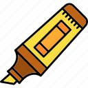 highlighter, felt, marker, neon, pen, tip