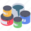 bucket colors, dye colors, paint colors, paint jars, poster colors, stain colors 