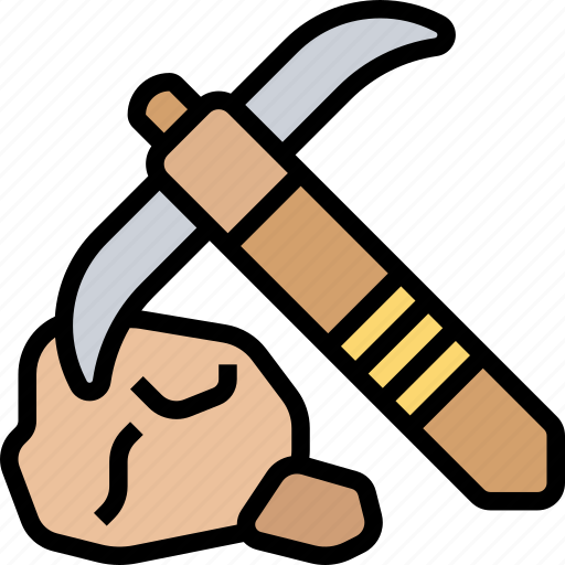 Pickaxe, dig, rock, mine, construction icon - Download on Iconfinder