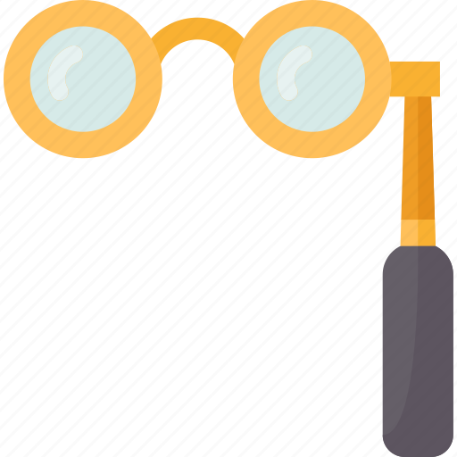 Eyeglass, detective, lens, hand, vintage icon - Download on Iconfinder