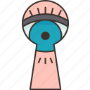 keyhole, looking, stalker, privacy, security