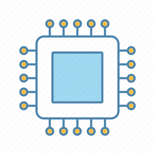 Chip, core, cpu, microchip, microcircuit, microprocessor, processor icon - Download on Iconfinder