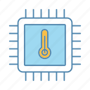 chip, cpu, microchip, microprocessor, processor, temperature, thermometer