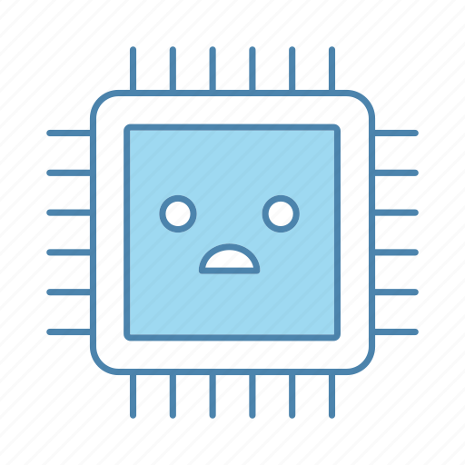 Chip, cpu, failure, microchip, microprocessor, processor, sad icon - Download on Iconfinder