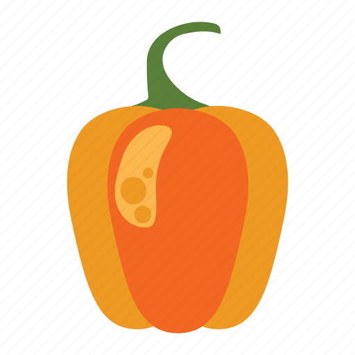 Food, healthy, orange, pepper, vegetable, vegetarian, veggies icon - Download on Iconfinder