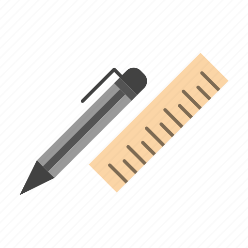 Desk, organizer, pen, pencil, ruler, supplies icon - Download on Iconfinder