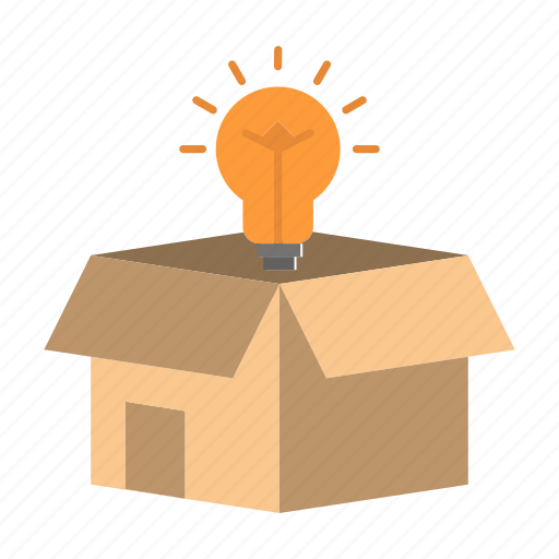 Box, bulb, business, idea, solution icon - Download on Iconfinder