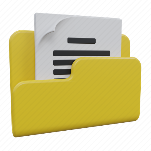 Paper, file, business, document, archive, folder, organize 3D illustration - Download on Iconfinder