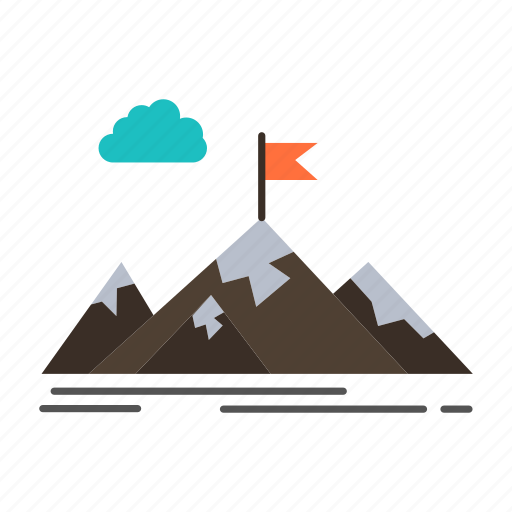 Achievement, aim, business, goal, mission, mountains, target icon - Download on Iconfinder