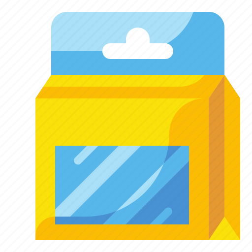 Box, gift, package, plastic, shop, window, wrapped icon - Download on Iconfinder