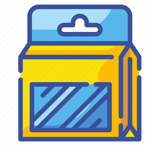 Box, gift, package, plastic, shop, window, wrapped icon - Download on Iconfinder