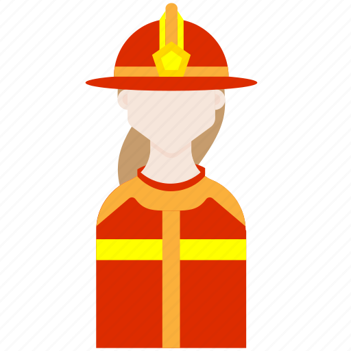 Female, firefighter, fireman, profession icon - Download on Iconfinder