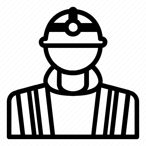 Head lights, helmets, hoes, miners, profession, underground icon - Download on Iconfinder