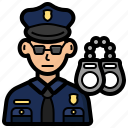 police, avatar, person, guard, professions, and, jobs, security