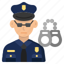 police, avatar, person, guard, professions, and, jobs, security
