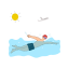 swimmer, swimming, water, sports, natation, bather, athlete 