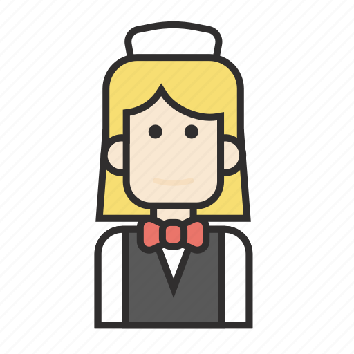 Job, profession, waitress, woman icon - Download on Iconfinder