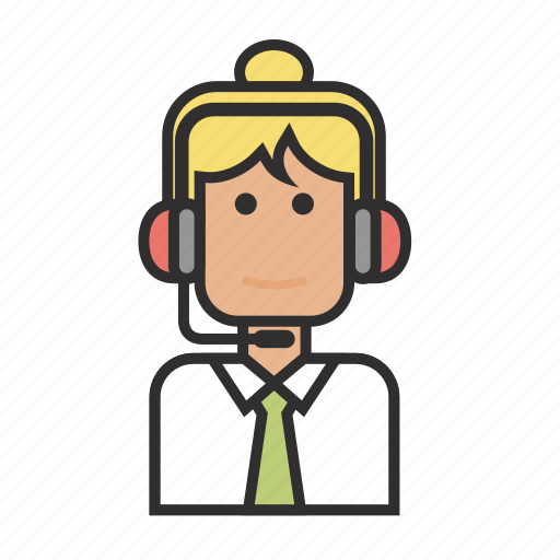 Customer, girl, operator, profession, service, woman icon - Download on Iconfinder