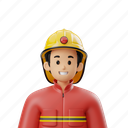 fireman, avatar, firefighter, profession, professional, character, male, person, work