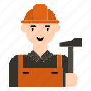 profession, carpenter, hammer, woodwork, carpentry, construction, tools, man, handyman