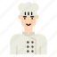 profession, male, chef, cooking, cook, kitchen, food, job, avatar 