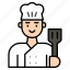 profession, liner, male, chef, cooking, kitchen, food, cook, restaurant 