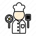 profession, people, woman, user, character, avatar, chef