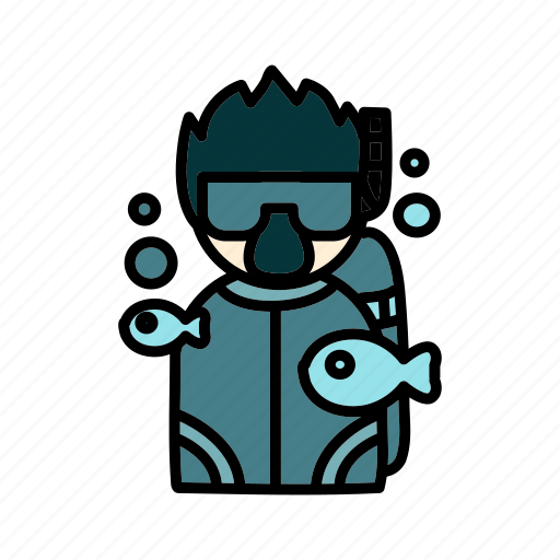 Profession, people, woman, occupation, job, dive icon - Download on Iconfinder