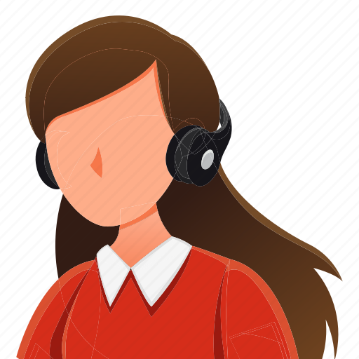 Avatar, music, over, professions, voice, women icon - Download on Iconfinder