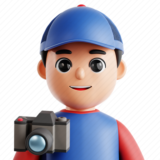 Photographer, 3d icon, 3d render, 3d illustration, profession, professional, occupation 3D illustration - Download on Iconfinder