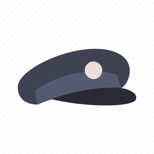 Policeman, flat, icon, hat, cap, police, officer icon - Download on Iconfinder