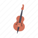 double, bass, flat, icon, classical, orchestra, string, musical, instrument